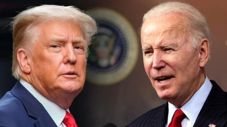 جو بایدن در حال سخنرانی درباره دموکراسی و ترامپ