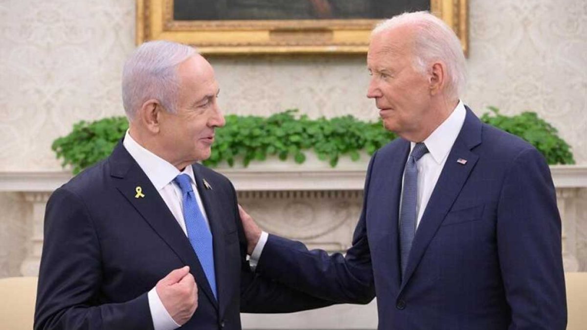 بایدن در حال سخنرانی درباره بحران غزه و آینده اسرائیل و فلسطین