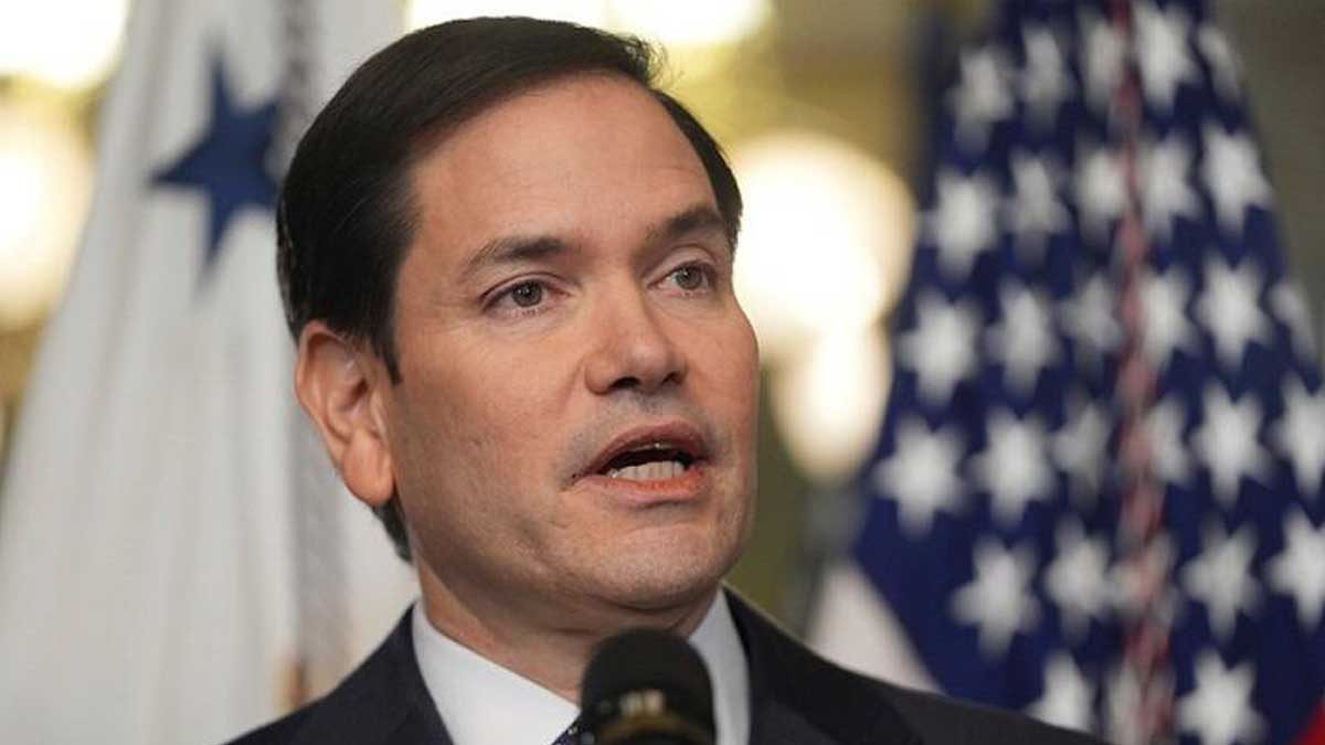 مارکو روبیو وزیر خارجه آمریکا در حال اعلام سیاست لغو ویزا