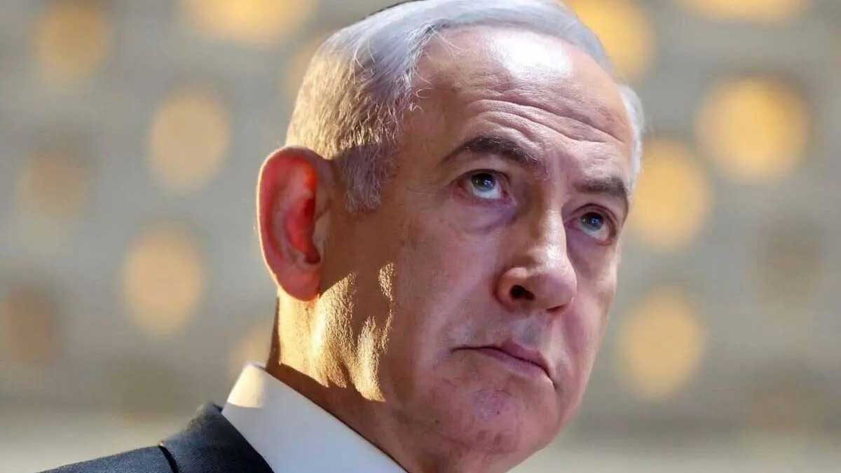 نتانیاهو در کنار نقشه غزه