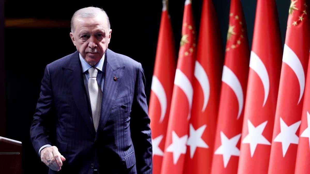اردوغان در حال سخنرانی درباره دفاع از قدس و کتیبه سلوان