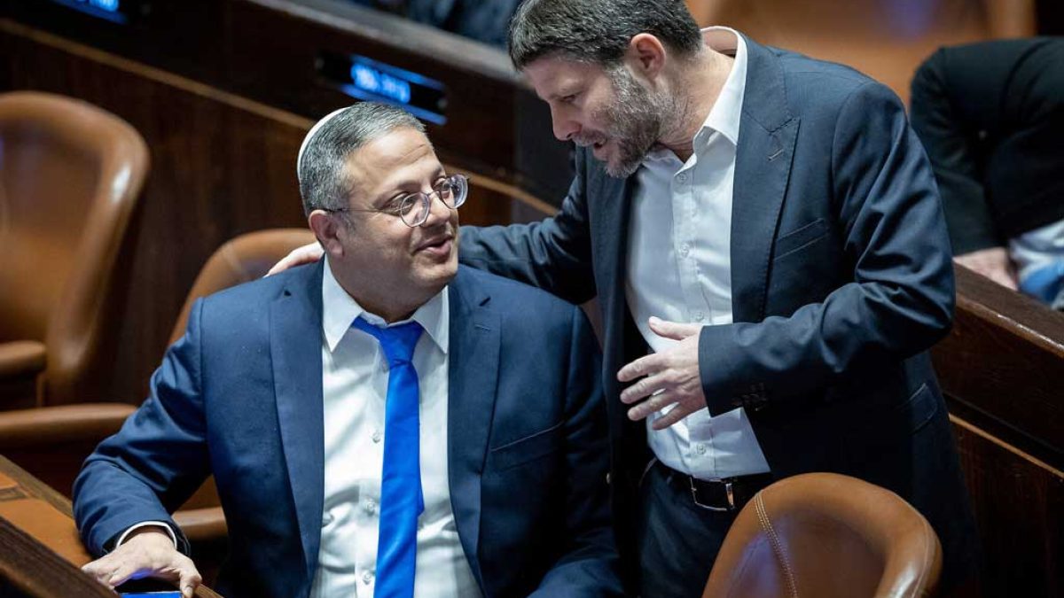 ایتامار بن گویر در حال سخنرانی درباره حمله به ایران