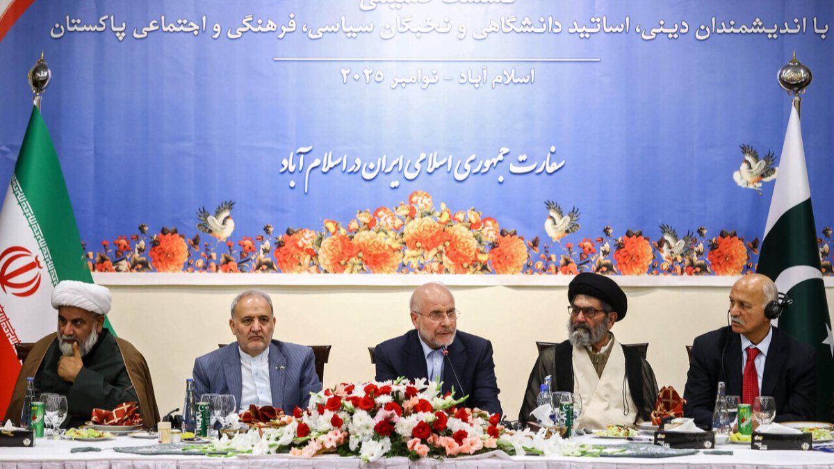 دیدار رئیس مجلس ایران با نخبگان پاکستانی در اسلام‌آباد