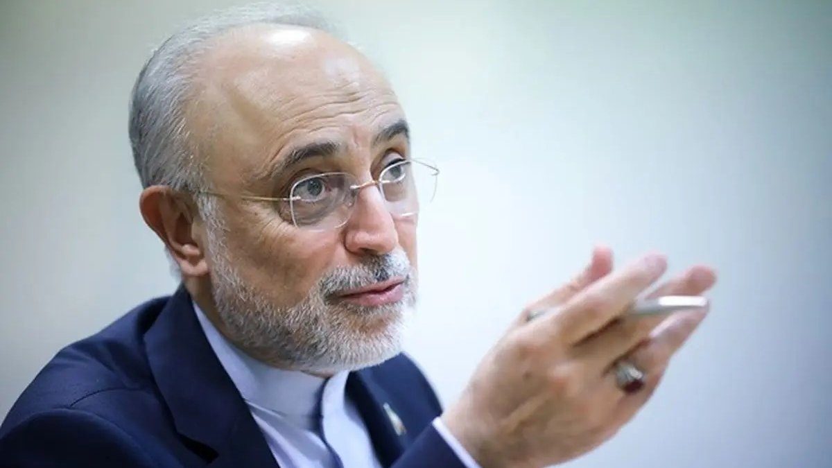 علی اکبر صالحی در حال سخنرانی درباره سیاست خارجی ایران