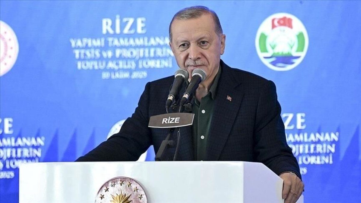 رجب طیب اردوغان در حال سخنرانی درباره فلسطین و غزه