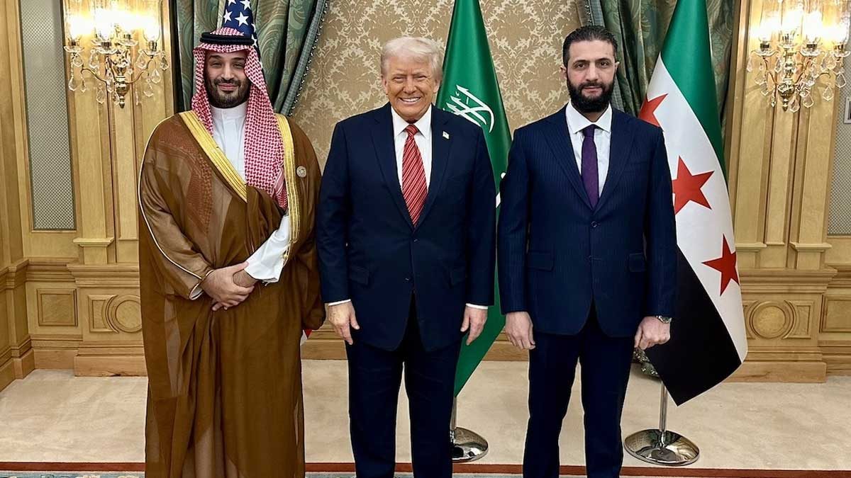 دیدار ترامپ با مقامات در ریاض و اعلام لغو تحریم‌های سوریه
