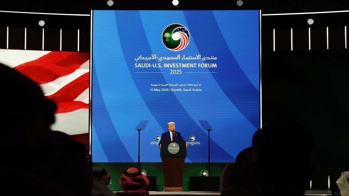 دونالد ترامپ و محمد بن سلمان در مجمع سرمایه‌گذاری عربستان سعودی